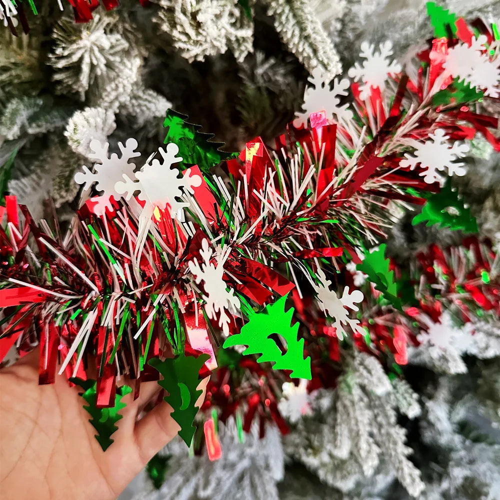 2M Christmas Snowflake Tinsel Garland