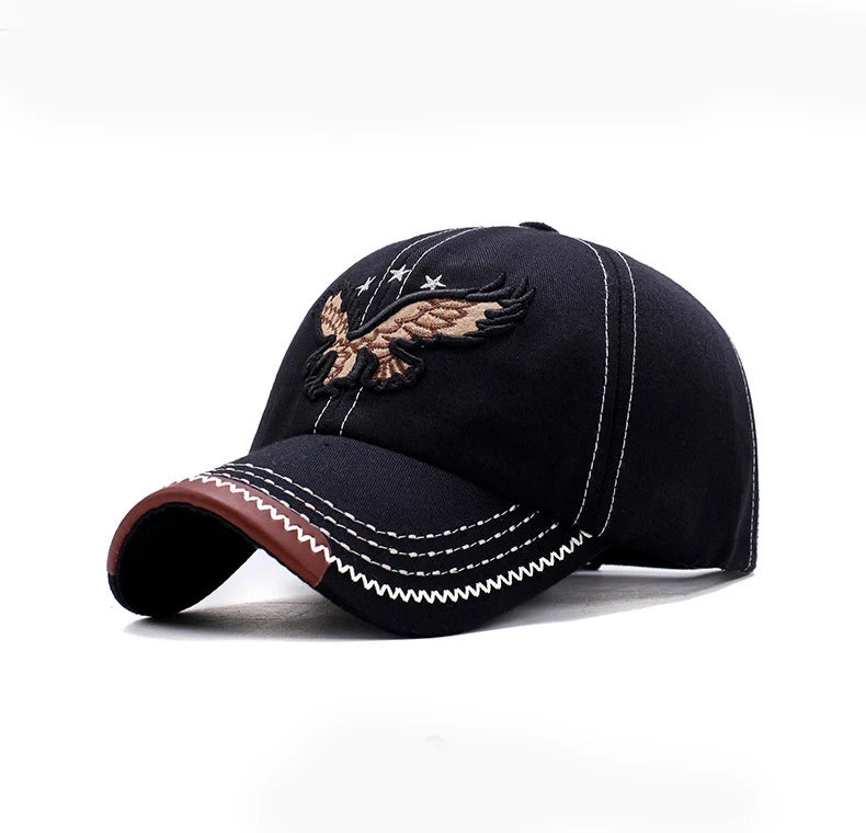 Hats Men'S And Women'S Four-Season Shade Baseball Cap Eagle Embroidery Korean Version Trendy Casual Couple Sunscreen Sun Hat