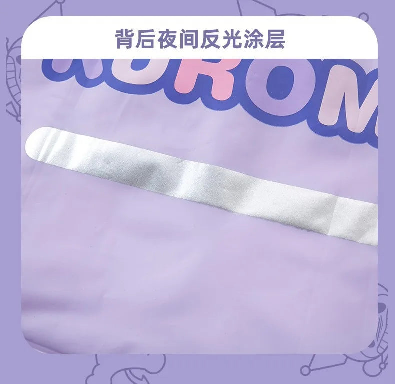 Japanese Amine Raincoat Stay Dry & Comfy in the Rain Outdoor Walking Cycling Kids Poncho Hooded Jacket for Girls & Boys