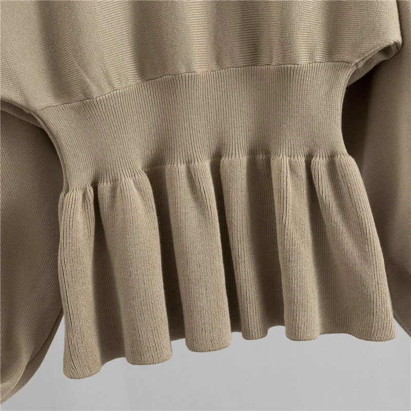 Autumn Elegant 2 Two Piece Set Women Fashion Casual Pullover Sweater