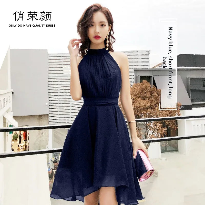 Ele ort Neline Evening Dr Women's New 2026 Faionable Fairy T Sle High End Polyester ort Dr for Par