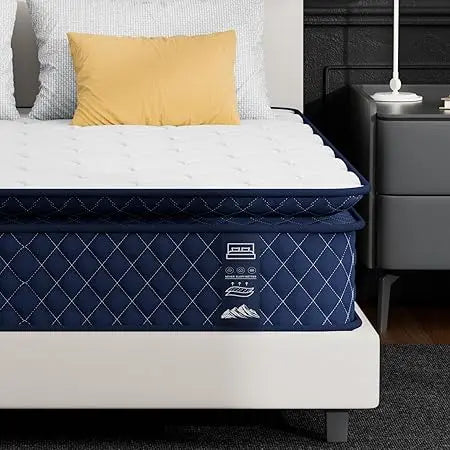 King Mattress 12 Inch, Memory Foam Hybrid King Size Mattress in a Box with Independent Spring, Medium Firm, Edge Support & Press