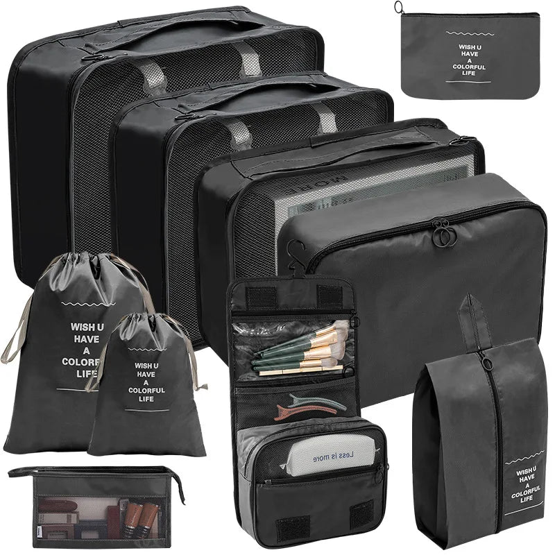 7/8/9/10 Pcs Set Travel Organizer Storage Bags
