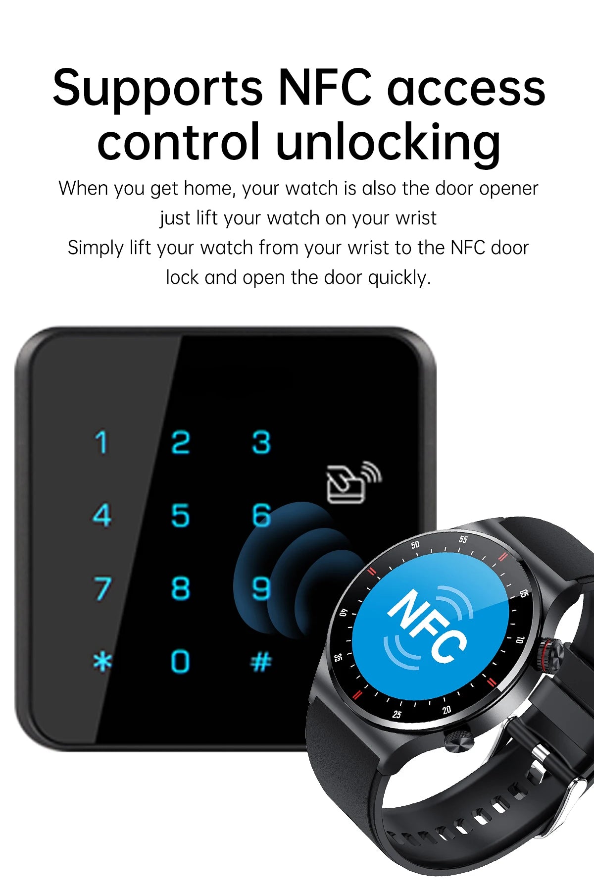 Luxury Smart Watches Men NFC BT Call Fitness Waterproof Sports Wrist Intelligent Smartwatches for Women Kids Xiaomi Huawei 2025