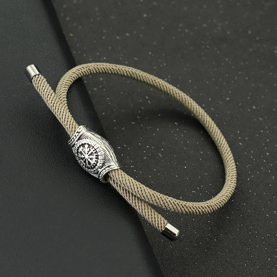Retro Mens Viking Bracelet Handmade Adjustable Rope Bracelet