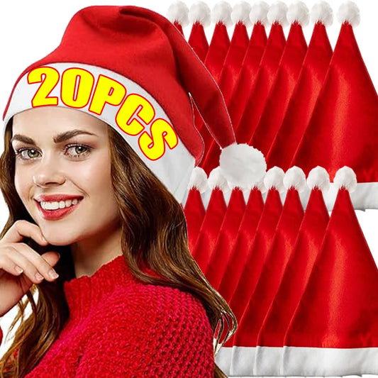 Adults Kids Christmas Hats Non-woven Fabric Santa Claus Xmas Hats Merry Christmas Home New Year Gifts Festive Party Supplies