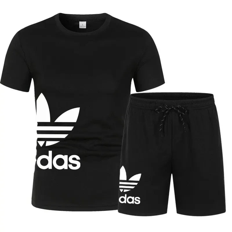 Men's shorts set, two-piece set, luxury designer clothing, fashionable garter, gym.