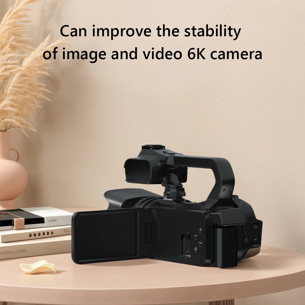 6K Digital Video Camera 64MP 4inch Touch Screen Vlogging Camera 18x Digital Zoom Camcorder for YouTube Live Streaming Vlogging