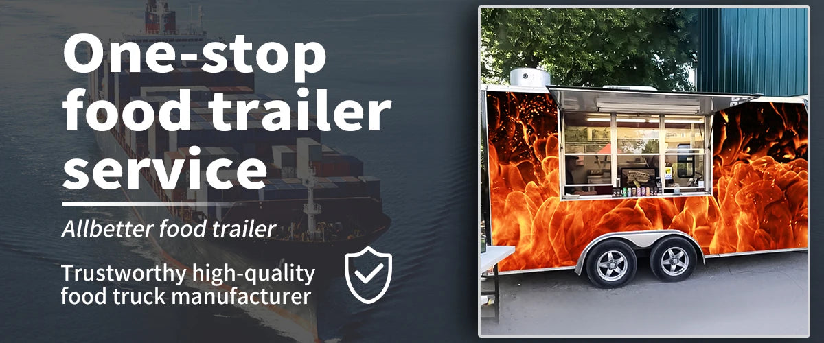 Allbetter Fully Equipment Mobile Food Truck Fast Bbq Pizza Food Trucks Concession Food Trailer with Extension for Small Business