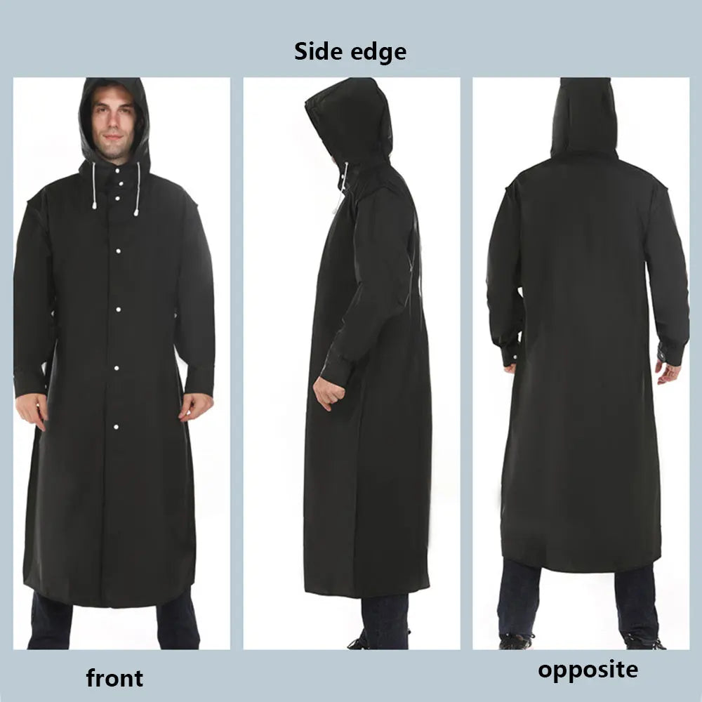 Raincoats for Adults Reusable, EVA Rain Ponchos Lightweight Rain Coat Waterproof Rain Gear for Men and Women