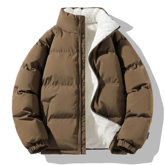 Men Winter Thick Warm Parka Coat Fleece