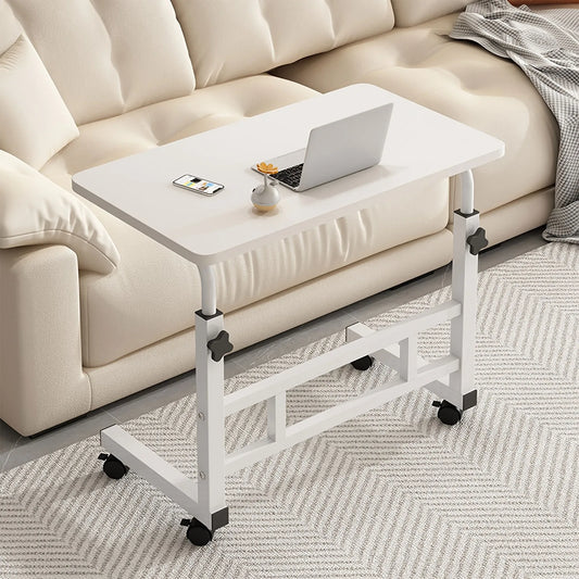 Standing Desk Adjustable Height Mobile Computer Desk with Universal Wheel Stable Sturdy Durable Spacious Study Table for Home