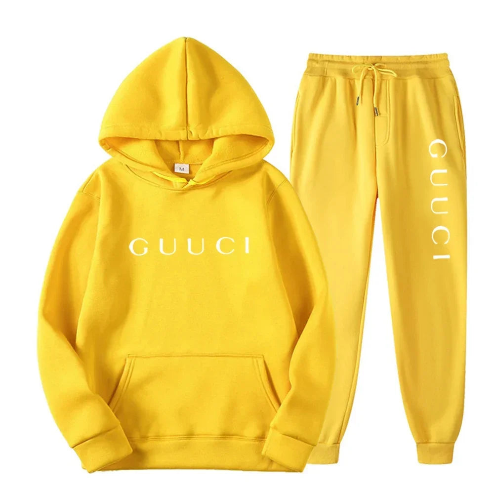 men's and women's hoodie + jogging pants two-piece set