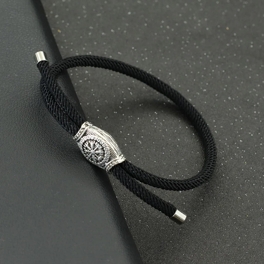 Retro Mens Viking Bracelet Handmade Adjustable Rope Bracelet
