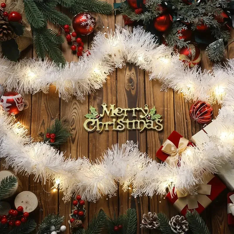 2M Christmas Snowflake Tinsel Garland