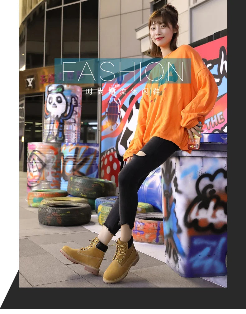 Genuine Leather Men's Winter Spring Ankle Treking Military