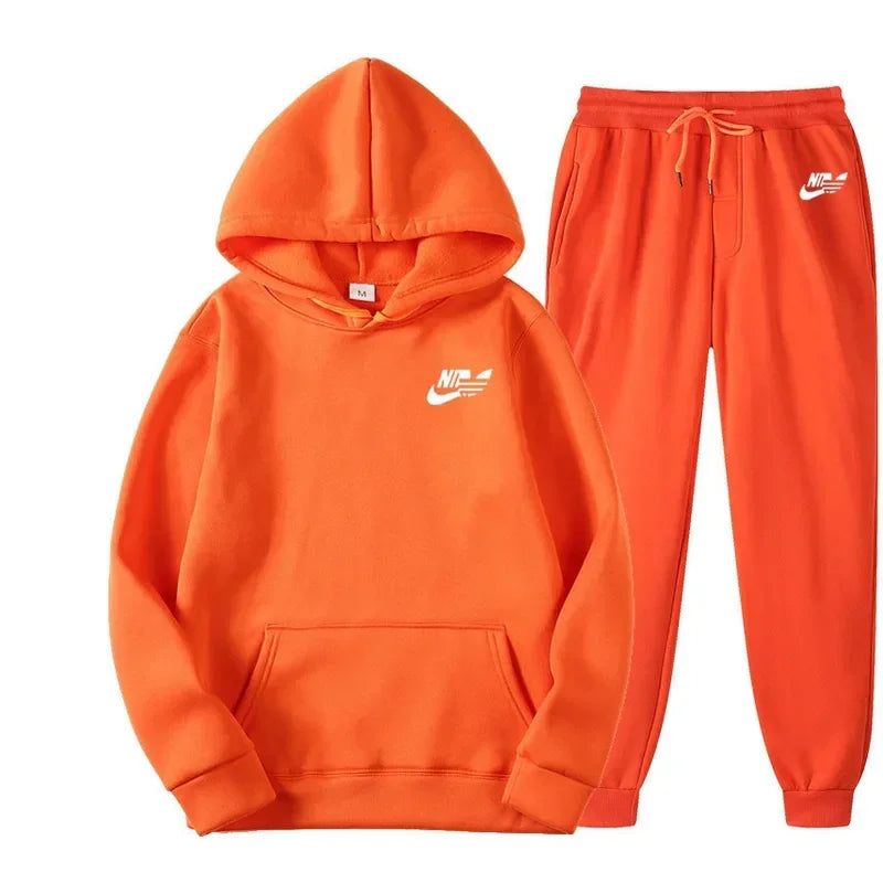 Two Piece Sets Sweatshirts Men Women Street Los Fashion Printed Sports Suit