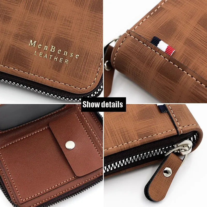 Men's Wallet Made Of Leather Wax Oil Skin Purse For Men Coin Purse