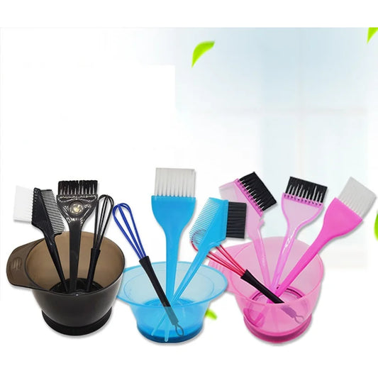 5Pcs/Set Hair Dye Color Brush Bowl