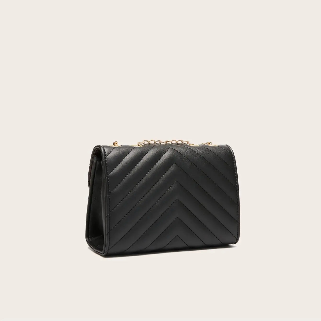 Lingge Chain Small Square Bag Lock Buckle Single Shoulder Crossbody Bag Texture