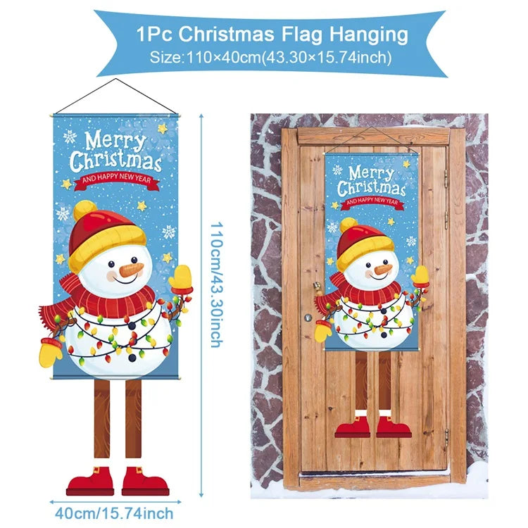 Christmas Hanging Flag Merry Christmas Decoration