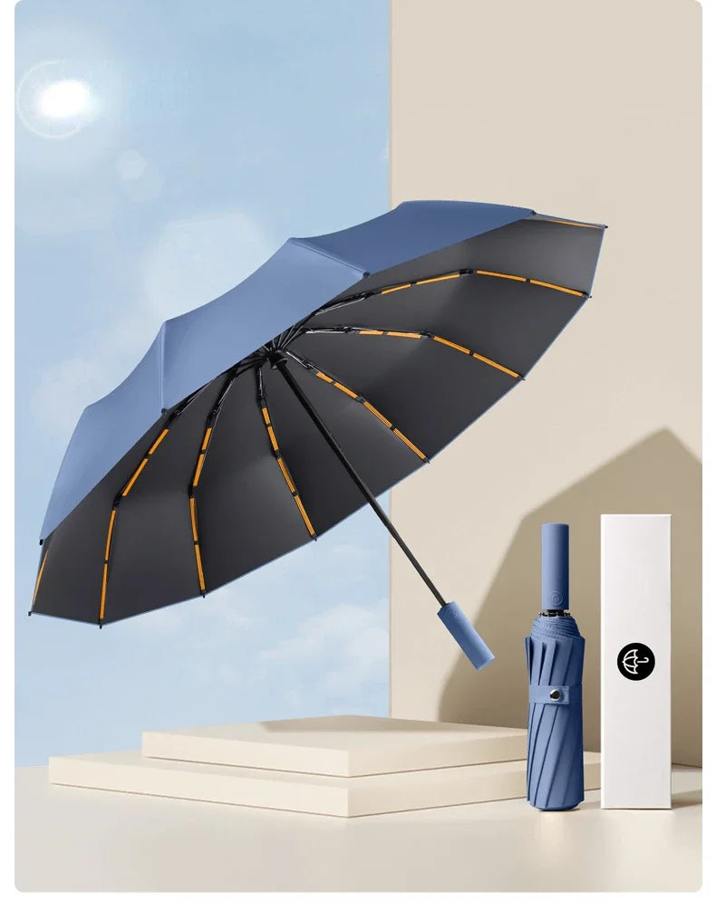 72 Bone Super Strong Windproof Automatic Folding Men Umbrella  Reinforced Large Rainproof Sun Protection Umbrellas Women