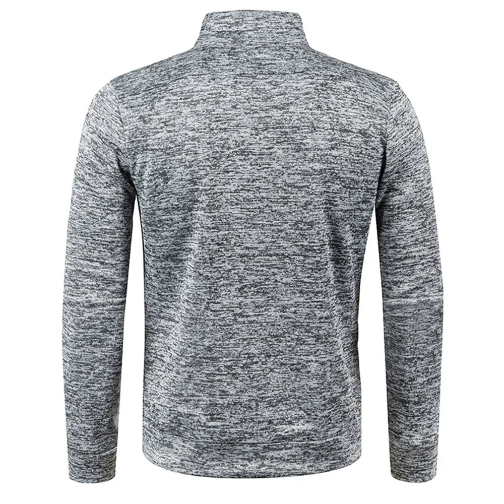 Men Sweatshirts Spring Thicker Pullover Half Zipper Pullover