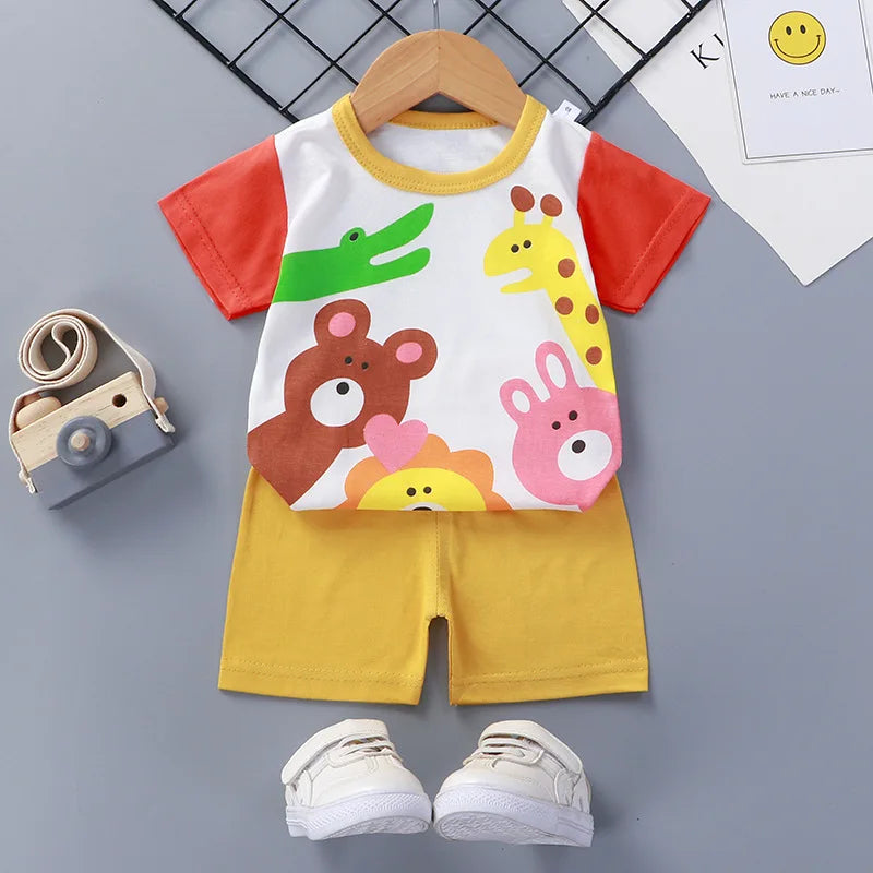 Kids Boys Girls Clothing Sets Summer Kids Outfit