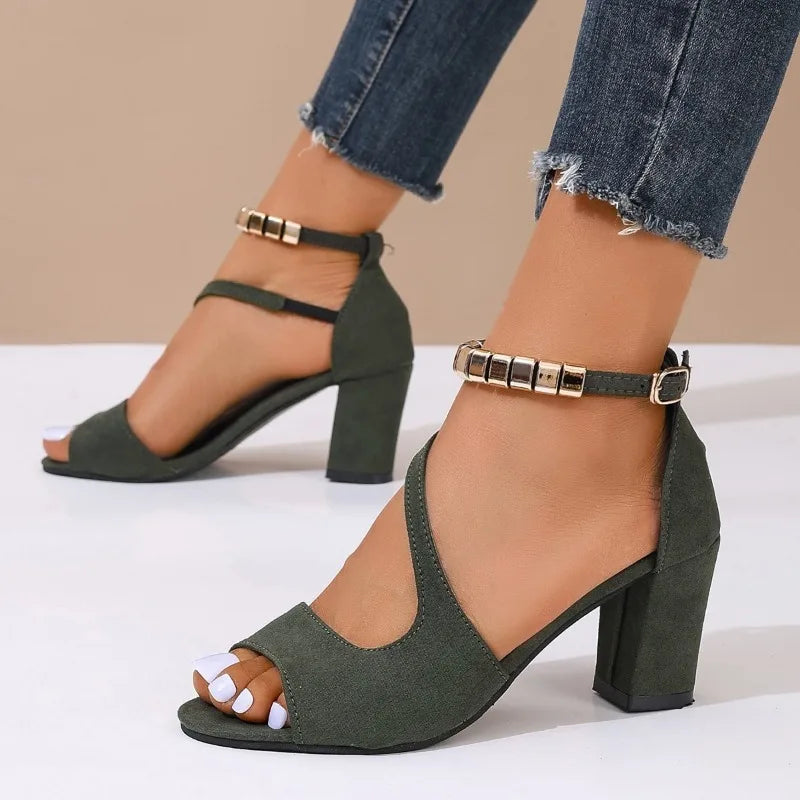 Shoes for Women 2024 New Pink Platform Sandals Stylish Open Toe High Heel Sandals Comfortable Chunky Heel Dress Shoes Women