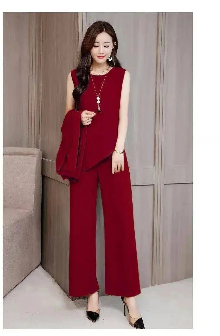 Stylish Slimming Age-Reducing Fashionable Plus Size Women's Three-Piece Suit New Spring Autumn 2020 Wide Tai Tai Skirt Set