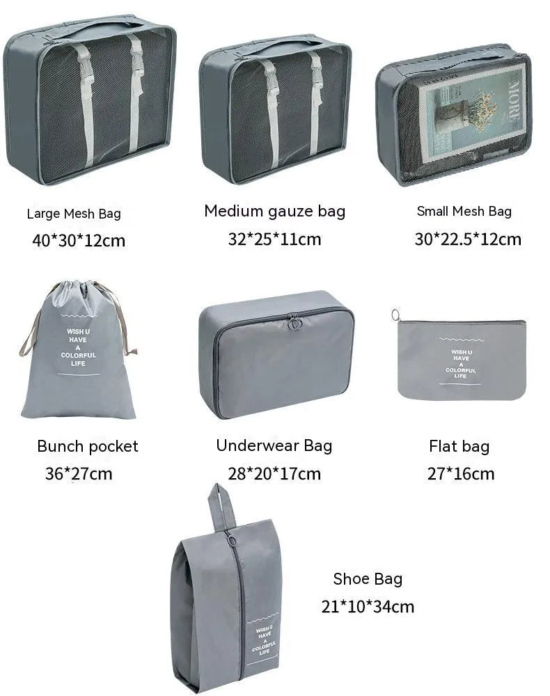 7/8/9/10 Pcs Set Travel Organizer Storage Bags