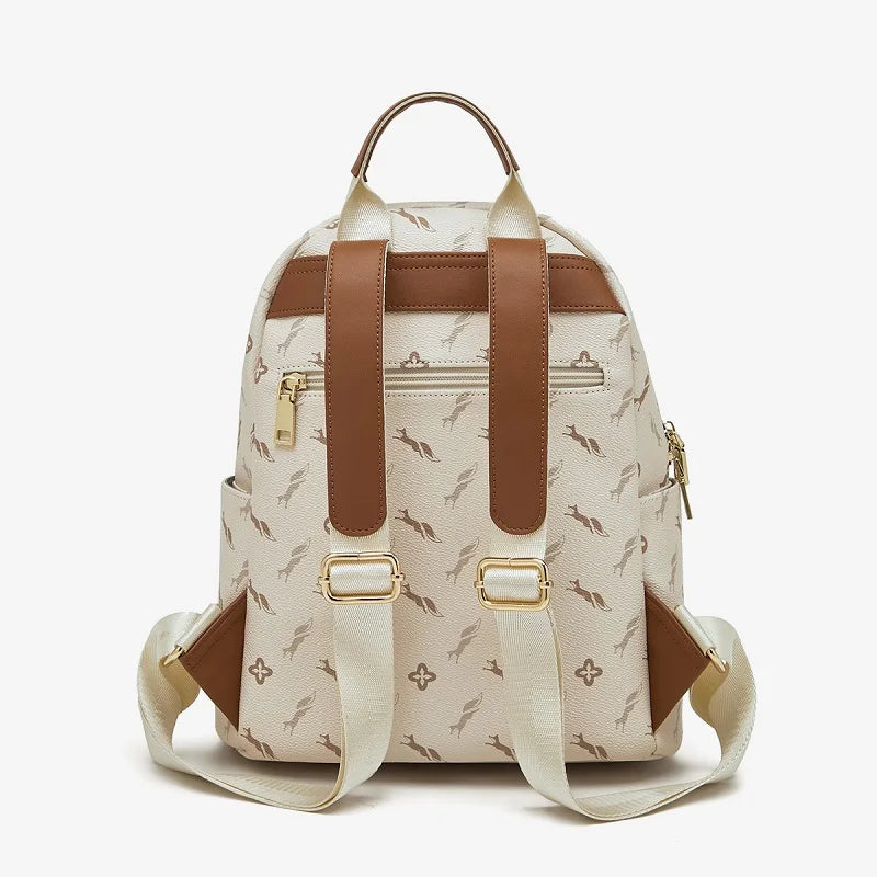 FOXER Women Travel Rucksack Female Casual Monogram Backpack