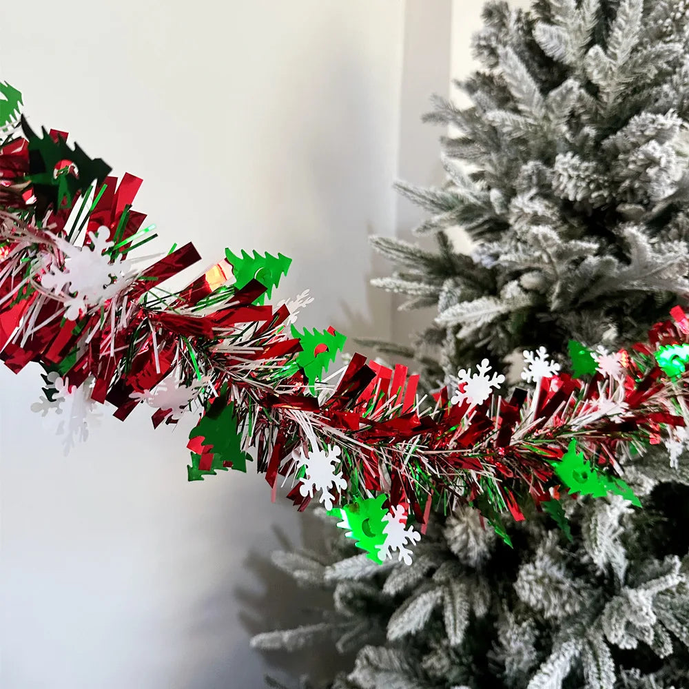 2M Christmas Snowflake Tinsel Garland