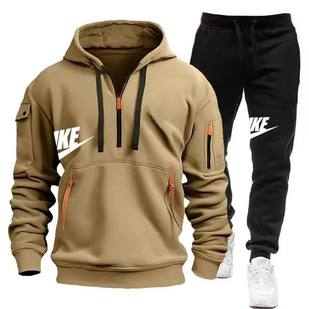 2025 New men's autumn and winter suit zipper hoodie