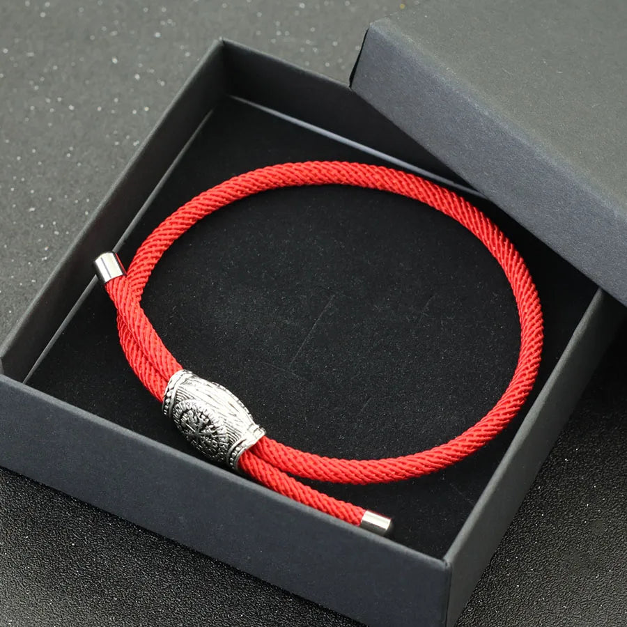 Retro Mens Viking Bracelet Handmade Adjustable Rope Bracelet
