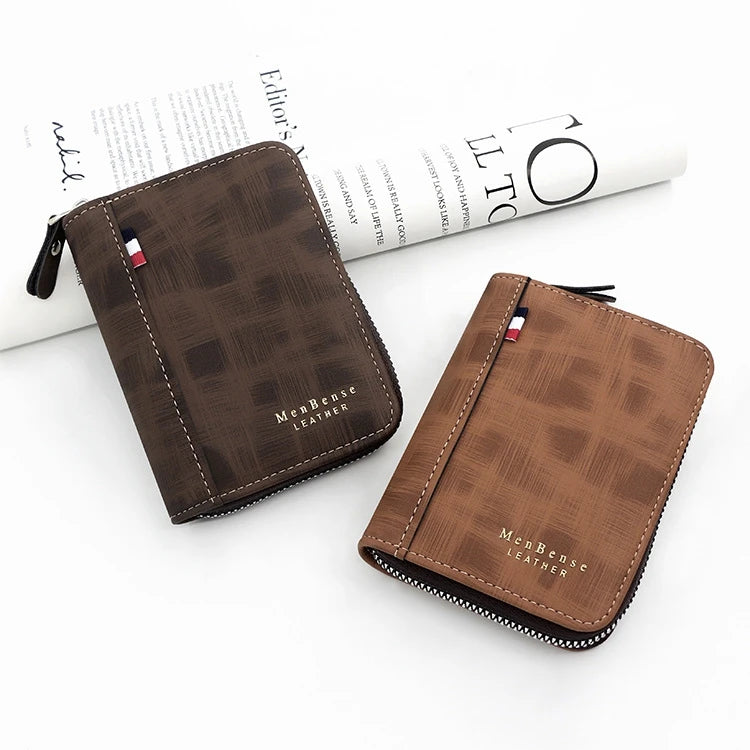 Men's Wallet Made Of Leather Wax Oil Skin Purse For Men Coin Purse