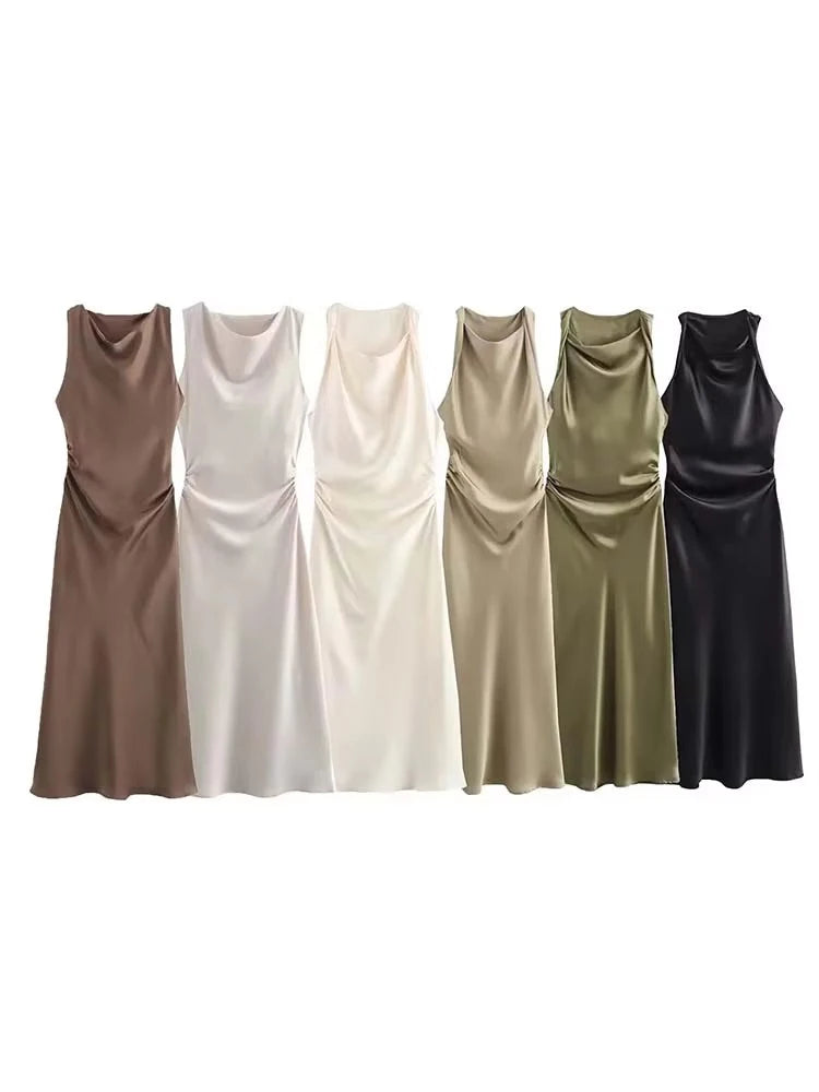 Satin Long Dresses for Women