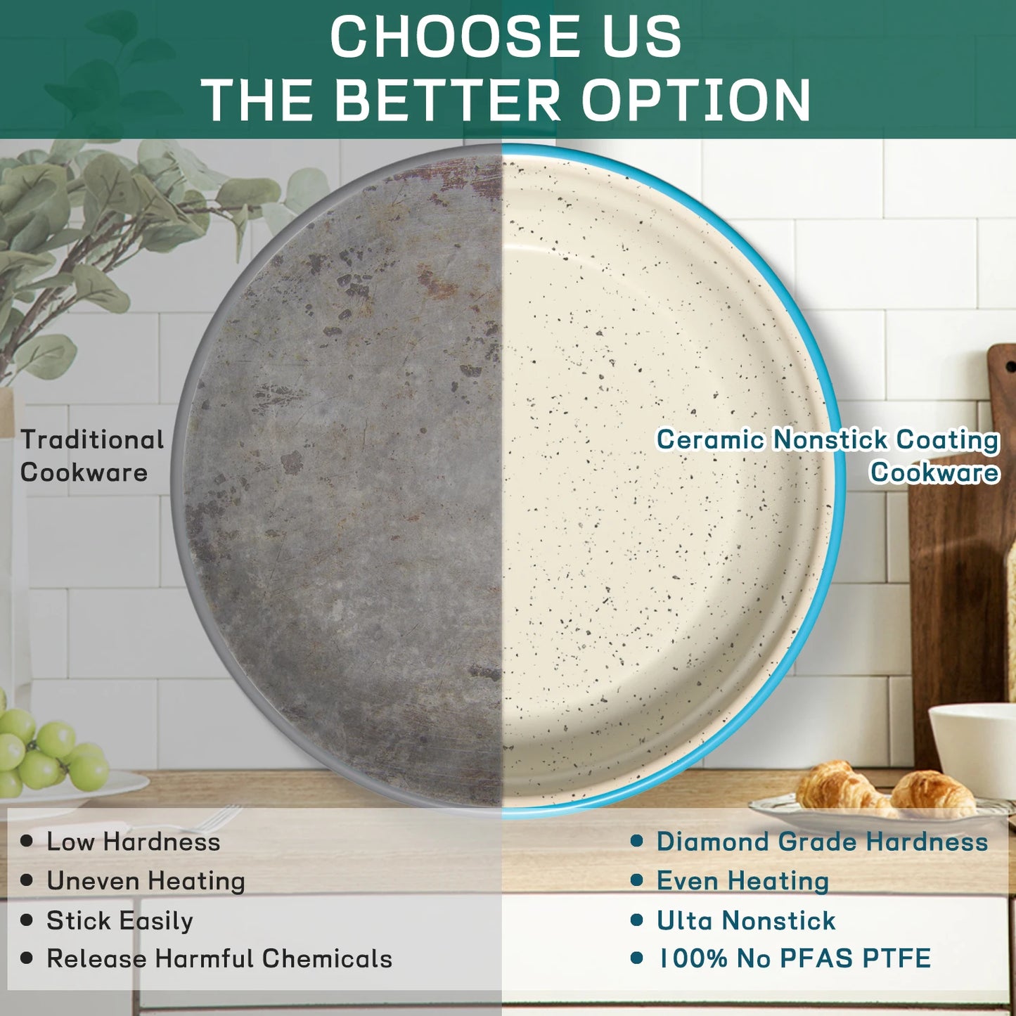 13-Piece Luxury Non-Stick Cookware Set Frying pan, casserole dish, wok, skillet – versatile, stylish, durable, outdoor set