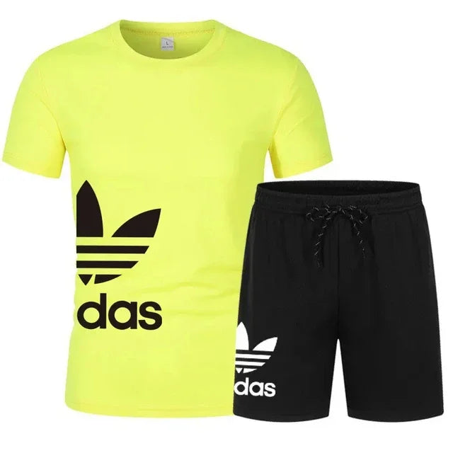 Men's shorts set, two-piece set, luxury designer clothing, fashionable garter, gym.