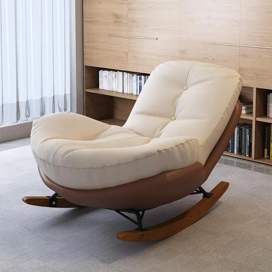 Rocking Chair, Glider Rocking Chair for Living Room, Indoor Rocking Chair with Padded Seat, Reading Chair for Bedroom