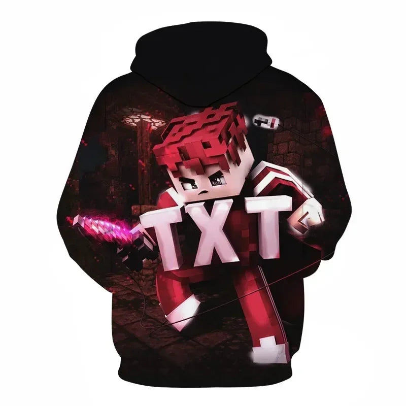 ROBLOX Digital Printing Hooded Sweater Hooded Pullover Couple Fashion Sweater Trendy Gift for Girls Kids Boys