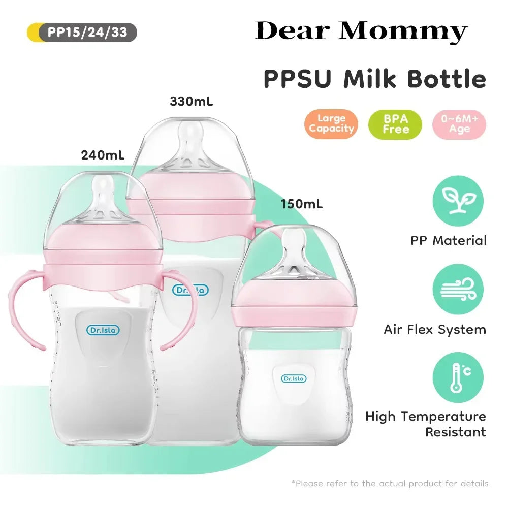 150/240/330ML Baby PP Bottle Newborn Baby Bottle with Handle Milk BottleFeeding  Baby Bottles Newborn Feeding Supplies