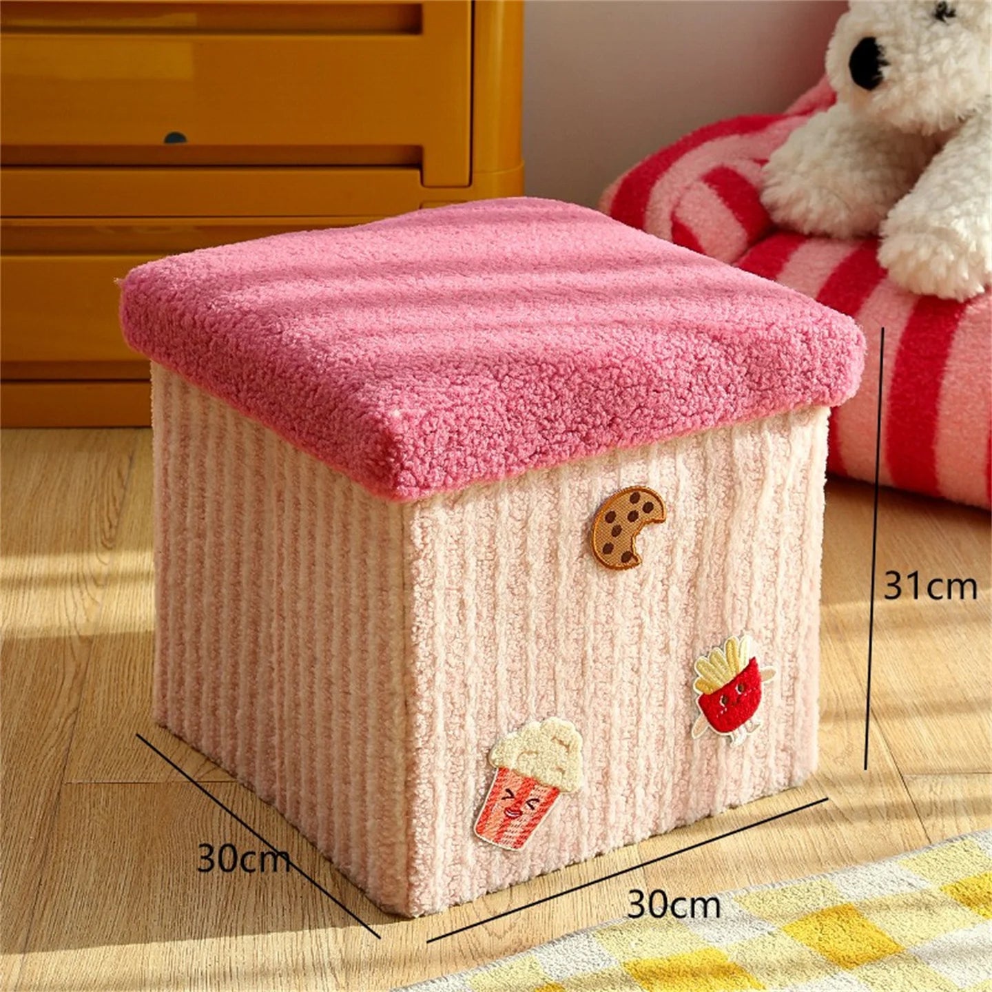 nordic Interior Hallway Living room hamburger Storage makeup stool luxury Footrest makeup low Shoe changing stool furniture