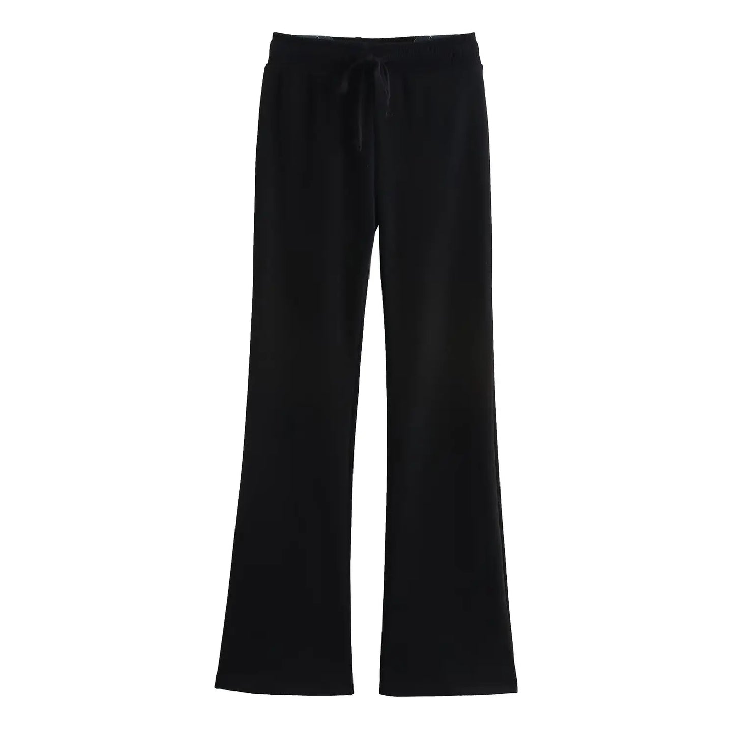 RARA Women's Zip Up Stand Collar Jacket and Drawstring Flared Pants Set Comfortable and Stylish for Everyday Activities
