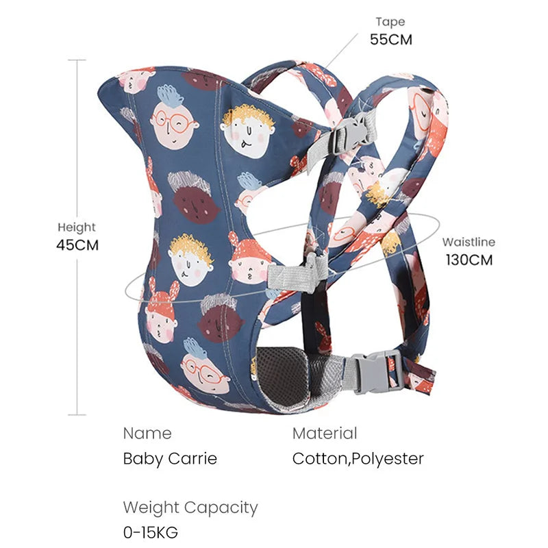 PANGDUBE Ergonomic Baby Carrier Kangaroo Baby Sling Newborn Wrap for Outdoor Use Comfortable Infant Carrier for Babies & Toddler