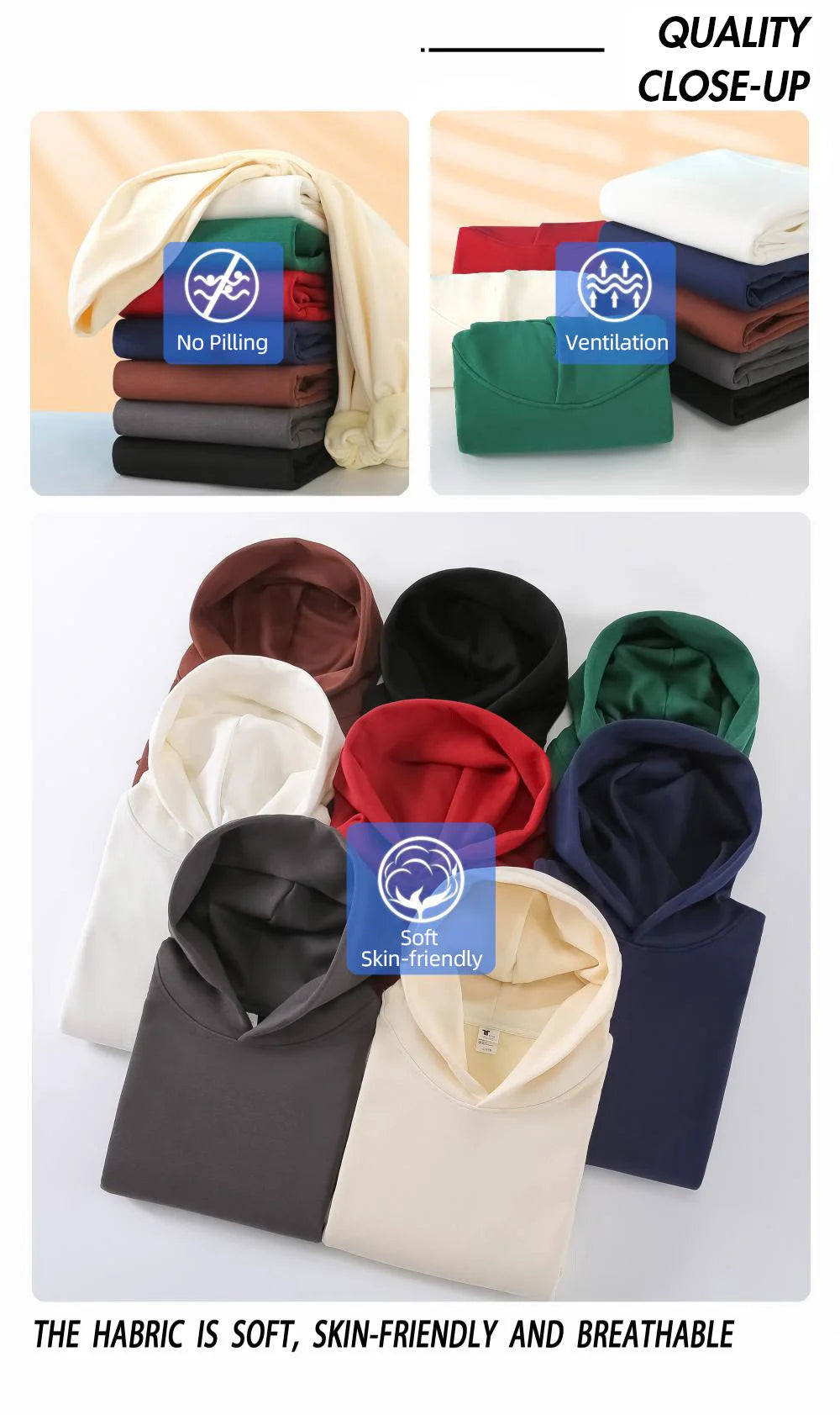 Men Thickened Tight Polar Fleece Pullover Hoodie Women Sweatshirt