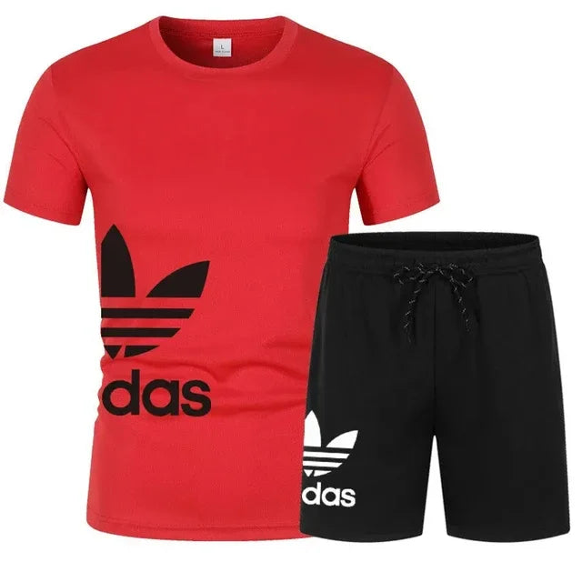 Men's shorts set, two-piece set, luxury designer clothing, fashionable garter, gym.