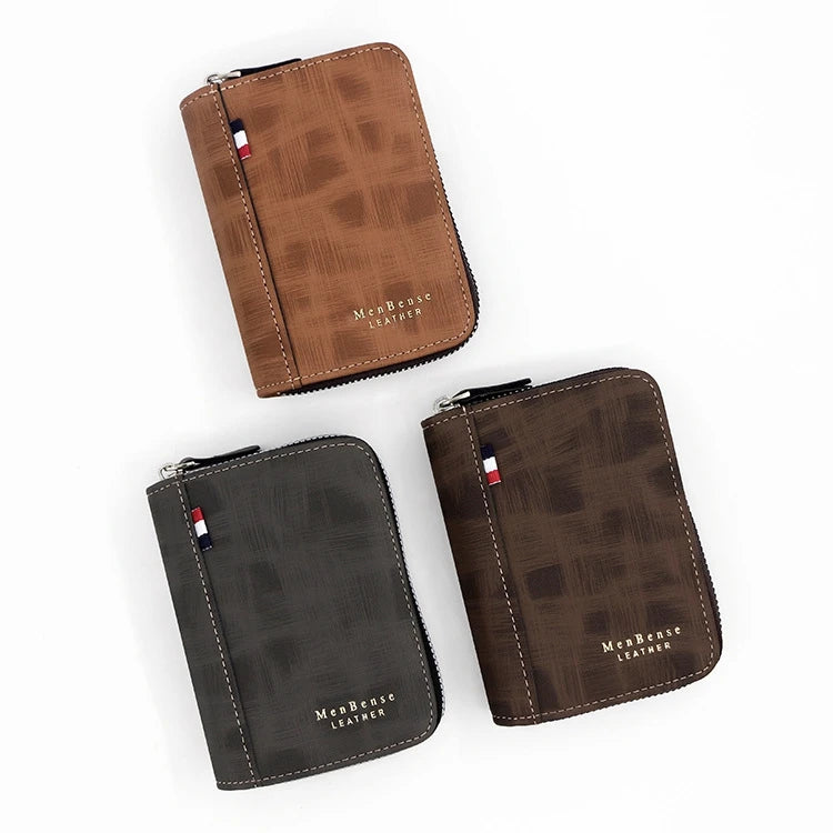 Men's Wallet Made Of Leather Wax Oil Skin Purse For Men Coin Purse