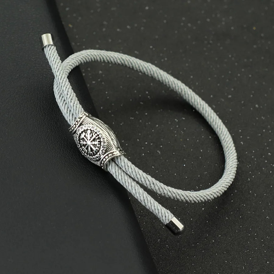 Retro Mens Viking Bracelet Handmade Adjustable Rope Bracelet