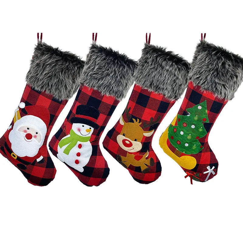 Christmas Stocking Gift Candy Bag Large 2025 New Year Oversize Sock